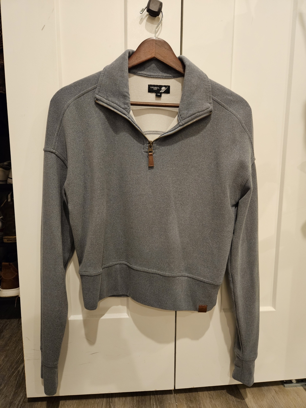 Half-Zip Pullover Sweatshirt in Slate Gray